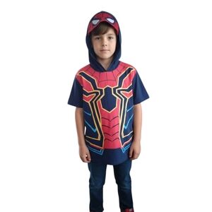 Marvel Iron Spider-Man Short Sleeve Mask Hoodie